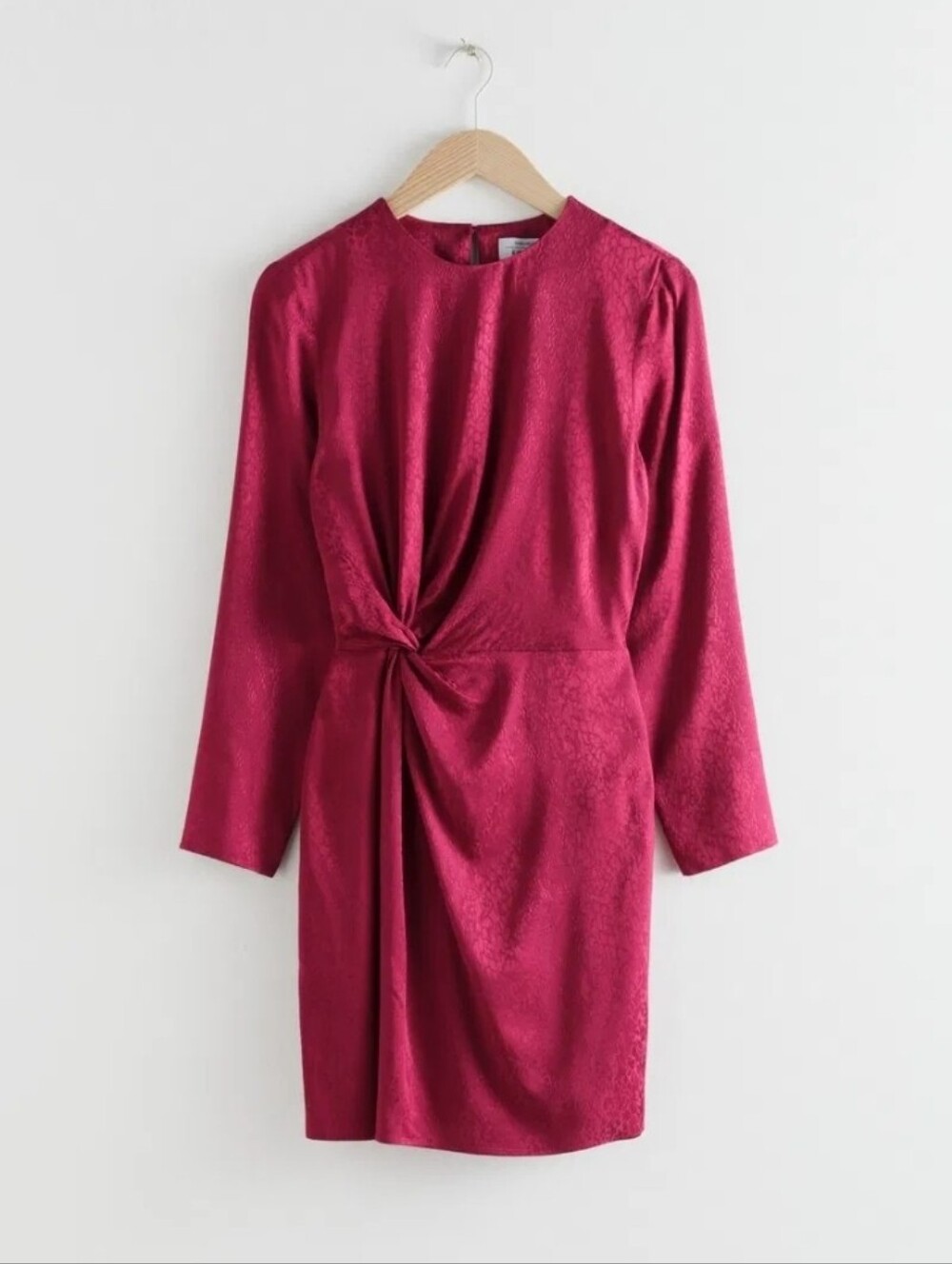 & Other Stories Jacquard Snake Print Knot Detail Mini Dress Size 12